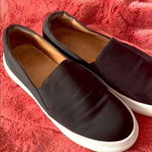 Caslon black nylon slip ons